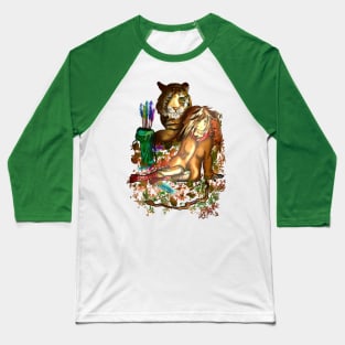 Female wood elf druid with a tiger Baseball T-Shirt